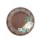 Brown 25 Round 13" Wood Print Paper Charger Plates Floral Lace Rim Party Events
